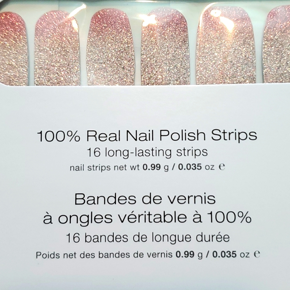 Color Street Nail Polish Strips. Pink and Gold Ombre. - Picture 2 of 3